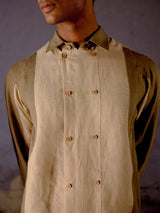 Linen Panelled Shirt - CordStudio