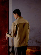 Linen Panelled Shirt - CordStudio