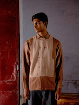 Linen Panelled Shirt - CordStudio