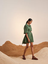 Belted Short Dress - CordStudio